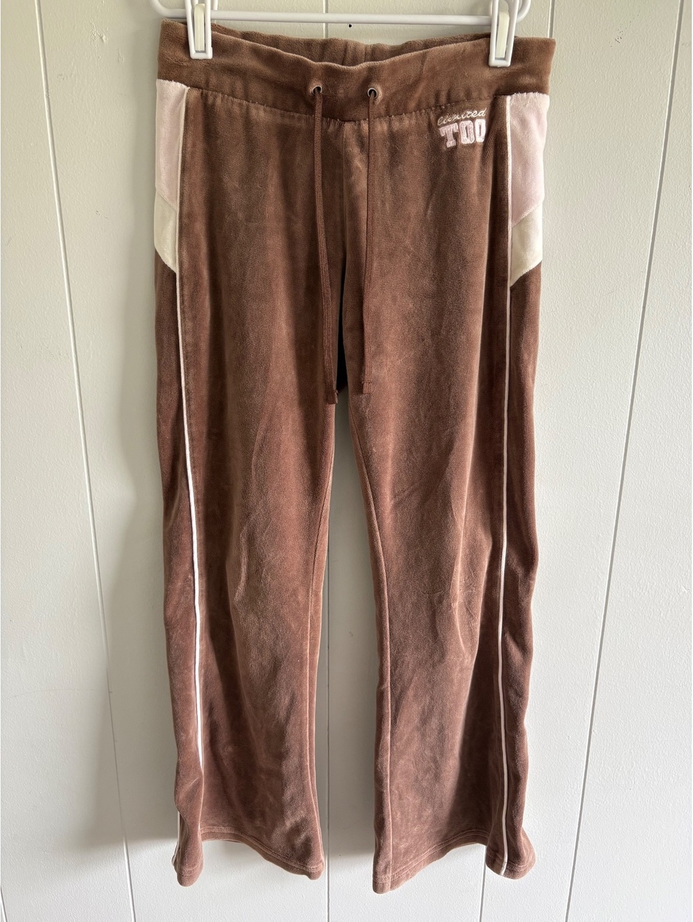 Vintage 10 Girls Y2K Brown Velour Limited Too Pants